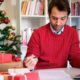 Man worried and with too many expenses for buying christmas present